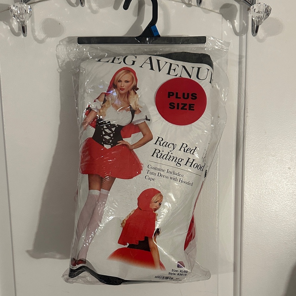 Women's Leg Avenue 1pc Racy Red Riding Hood Dress Halloween Costume 👻🦇 size XL